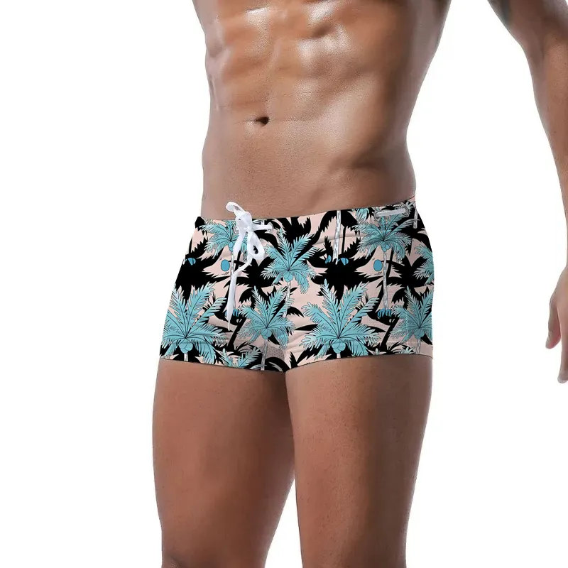 Traje de baño de secado rápido de poliéster de diseñador personalizado, ropa de playa para hombre, pantalones cortos de playa, bañadores, traje de baño