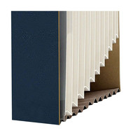 Carpeta de Archivos Expandible de 12 Bolsillos, Organizador de Documentos Tipo Acordeón con Etiquetas para Oficina, Tamaño Carta, Color Azul Marino