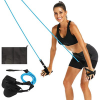 LEAJOY Ensemble de bandes de résistance pour la natation, palettes et corde de traction, en TPE+PP, séchage rapide, entraînement aquatique sur terre, couleur personnalisable