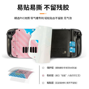 Pegatina adhesiva para Steam Deck, película protectora mate de cobertura total con diseño de anime y dibujos animados para consola de juegos - Product Image 5