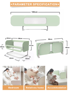 ราวกั้นเตียงเด็กแบบพับได้พิเศษสำหรับเด็กโต ป้องกันการตก ราวกั้นเตียงนิรภัยสำหรับเด็ก ติดตั้งง่ายไม่ต้องใช้เครื่องมือ - Product Image 3