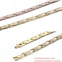 Bijoux personnalisés Collier réglable en acier inoxydable Collier magnétique Collier à chaîne d'ions négatifs pour le sport