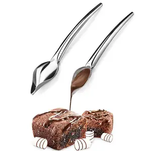 Lixsun thép không gỉ đa sử dụng đầu bếp nấu ăn sô cô la vẽ thìa công cụ nước sốt fondant Kem bút chì Lọc bánh