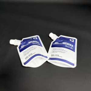 Sachet plastique de gommage chirurgical <span class=keywords><strong>antiseptique</strong></span> de 60ml Sachet à bec verseur pour <span class=keywords><strong>lotion</strong></span> Pochette jetable avec bec verseur - Product Image 4