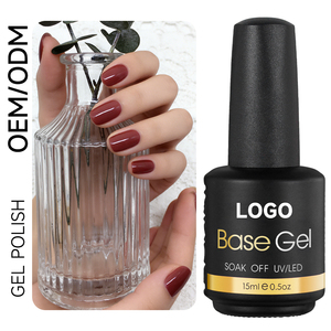 Precio de Fábrica, Alta Calidad, 15 ML, Muestra Gratis, Sin Limpieza, Alto Brillo, OEM, Personalizable, Gel UV, Base de Goma, Gel Base - Product Image 1