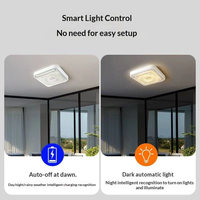 Lustre LED de plafond moderne de luxe pour chambre à coucher, avec panneau solaire encastré rechargeable et variateur d'intensité, idéal pour le salon