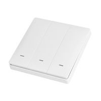 Interrupteur mural intelligent à bouton-poussoir personnalisé Wifi Tuya Zigbee APP, télécommande, 1/2/3 gang, fonctionne avec Alexa Google Home