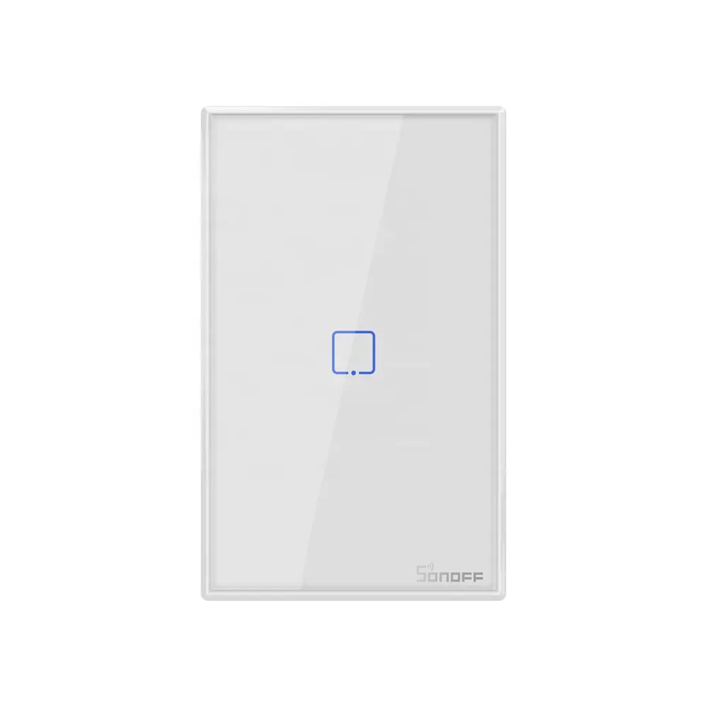 SONOFF T0US 1C Smart Home Wifi/APP Remote Control Glass Panel Light Touch 1Gang LED Backlight Wall Switch Works With Alexa IFTTT