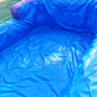 Toboggan aquatique gonflable géant sur le thème des palmiers pour jardin, pour enfants et adultes