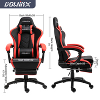 Chaise ergonomique de course pivotante de tringlerie de chaise de joueur d'ordinateur de PC de siège large de grande largeur