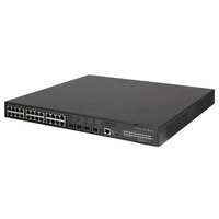 Switch de Red Silencioso de 48 Puertos Gigabit con Doble Fuente de Alimentación Redundante AC, Compatible con POE de Media Potencia, Montable en Rack
