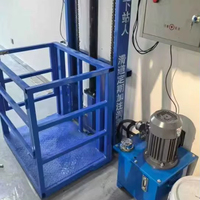 Elevador Eléctrico Pequeño para Carga, Anticaídas, Máquina de Elevación Sencilla, Plataforma Elevadora para Fábrica, Almacén y Hogar