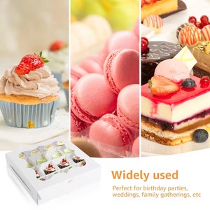 Scatola Regalo in Carta con 16 Scomparti per Dolci, Pasticcini, <span class=keywords><strong>Biscotti</strong></span>, Cioccolato e Torte - Product Image 1