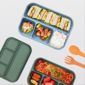 Fiambrera de silicona sin BPA, apto para lavavajillas, microondas, caja de aperitivos para niños, contenedor reutilizable para alimentos para bebés - Product Image 5