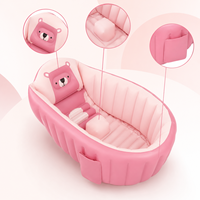 Baignoire gonflable pour bébé Bear avec parois verticales à colonnes d'air et support intégré en PVC de 0,3 mm pour conception de personnage personnalisée