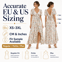 Robe longue d'été personnalisée à imprimé floral en viscose, style bohème, grande taille, col en V, portefeuille, tissée, à volants, décontractée, pour femme