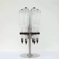 Support rotatif pour distributeur de parfum à 6 flacons avec tête de pompe pour distributeur de tubes à essai