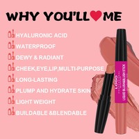 OCHAIN Nouvelle Arrivée Marque Privée Blush Couleur Crème-Liquide Maquillage Naturel Double Usage Bâton Multi-Usage Double Blush