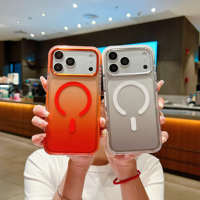 Coque Magnétique Antichoc Dégradée pour iPhone 17 Pro Max, Étui de Téléphone à Chargement Sans Fil pour iPhone 18 Pro Max 17