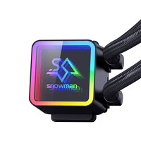 Refroidisseur d'Eau CPU SNOWMAN 360mm ARGB RGB AIO Super Refroidissement Liquide 5V 3 Broches 12V Dissipateur Thermique en Cuivre LED PWM Radiateur PC Ordinateur