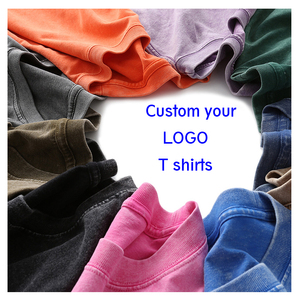Ensemble de t-shirts et shorts en coton <span class=keywords><strong>pour</strong></span> hommes avec logo personnalisé, style vintage, lavage à l'acide, manches courtes, tenue décontractée, ensemble 2 pièces - Product Image 5