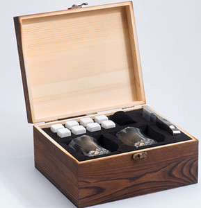 <span class=keywords><strong>Bar</strong></span> accesorios whisky piedras regalo Premium escalofriante rocas 2 vaso de whisky en <span class=keywords><strong>la</strong></span> decoración de madera caja - Product Image 2