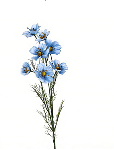 Flor de Iris Artificial Realista Azul Claro, Ramo de Plástico de 8 Cabezas, Tallos Largos - Centro de Mesa para Bodas, Decoración Moderna para el Hogar - Product Image 2