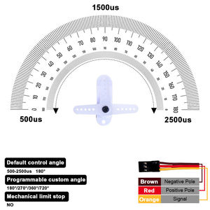 Servo numérique PTK 7350MG-D 5,5g à engrenages métalliques, servo RC dédié aux avions d'intérieur F3P EPP - Product Image 4