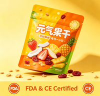 Staande ritssluitingszakje gedroogd fruit zakje hersluitbaar snackverpakking gravure druk vochtbestendig op maat bedrukt kleine minimale bestelhoeveelheid