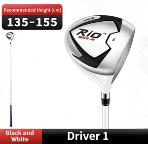 Clubs de <span class=keywords><strong>golf</strong></span> pour enfants noirs, type Driver, à lancement rapide, contrôle facile et stabilité, avec tête en graphite et housse de protection, pour l'entraînement et les sports de plein air - Product Image 1