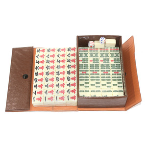 Premium Portable Chinese <b>Mahjong</b> <b>Set</b> Custom Available Durable Smooth Ivory White Acrylic Tiles 4-Player Luxury Leather Storage - Product Image 2