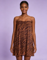 Nouvelle Robe d'été sans bretelles Y2K Streetwear pour Femme, Sexy, Tube, Sans Manches, Dos Nu, Imprimé Léopard
