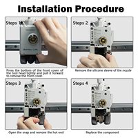 A2L A1 A1 Mini Hotend Print Head Hot End Kit Extruder Upgrade Nozzle Baja Keras Penutup Silikon Pengganti untuk Bambu Lab