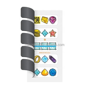 Billets de loterie personnalisés avec tirage à fente multi-emplacements, impression CMJN 4 couleurs, cartes à tirer personnalisées pour jeux de hasard - Product Image 1