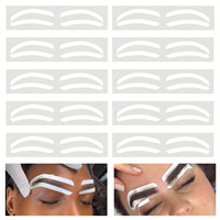 Autocollant d'Aide Jetable pour Sourcils, Pochoir de Cartographie Auto-adhésif pour Microblading et Maquillage Permanent
