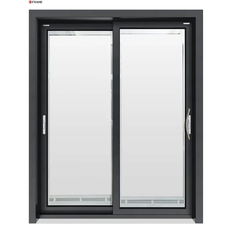 Moderno diseño de moda Delgado gran oferta Villa patio exterior doble vidrio rotura térmica aluminio preservación del calor puerta corredera