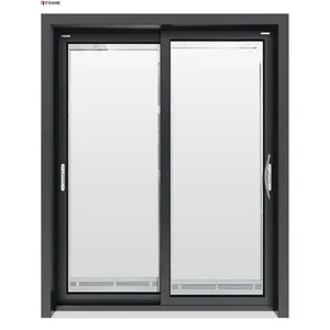 Design moderne de mode mince Offre Spéciale villa patio extérieur double verre rupture thermique aluminium conservation de la chaleur porte coulissante