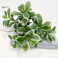 Plante verte artificielle à 7 branches, feuilles de haricot pour la décoration de salon, table à manger, mur végétal, arrangement floral