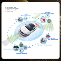 Caméra de tableau de bord de voiture à écran miroir HD, double objectif, enregistrement avant 4K, enregistreur de conduite, CarPlay, WiFi, ADAS, BSD, surveillance des angles morts