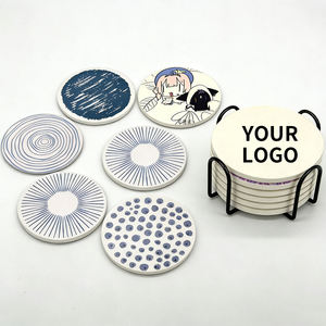 Posavasos de Cerámica Absorbentes con Logotipo Personalizado de Fábrica, Juego de Posavasos de Corcho para Bar, Posavasos de Cerveza Baratos Personalizados para Bebidas y Café - Product Image 3