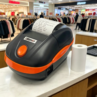 Imprimante thermique mobile portable de 2 pouces pour reçus, codes-barres et étiquettes, pour supermarchés et services express, en stock