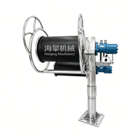 Treuil hydraulique à deux roues pour filet de pêche, force de traction de 1 à 2 tonnes, 16 MPa, treuil marin pour utilisation sur le pont de petits bateaux