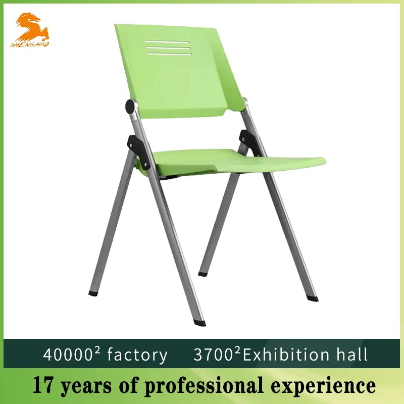 Shenghao Office Plastic Folding Chair Four Leg Stacked Foldable Study School Student Training Chair Office Chair Spare Parts