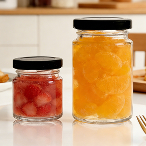 <span class=keywords><strong>Pot</strong></span> en verre rond <span class=keywords><strong>de</strong></span> haute qualité pour <span class=keywords><strong>confiture</strong></span>, miel, cornichons, mayonnaise, huile <span class=keywords><strong>de</strong></span> coco, récipient <span class=keywords><strong>de</strong></span> stockage alimentaire en verre avec couvercle - Product Image 6