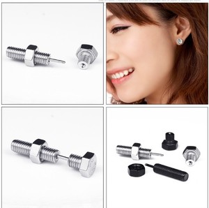 Sanstyle — boucles <span class=keywords><strong>d</strong></span>'oreilles pour hommes, clou <span class=keywords><strong>d</strong></span>'<span class=keywords><strong>oreille</strong></span> en acier inoxydable 316 avec dos à vis - Product Image 3