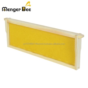 Nouvelles cadres de ruche Langstroth moyennes Menger Bee avec fondation de nid d'abeille en plastique jaune, pin de Nouvelle-Zélande - Product Image 5