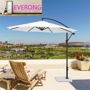 Sombrilla Moderna Plegable <span class=keywords><strong>de</strong></span> 3 Metros, Color Blanco Crema, Protección UV, Base Tipo Banana para Patio, <span class=keywords><strong>Playa</strong></span>, Hotel, Parque, Protección Solar - Product Image 3