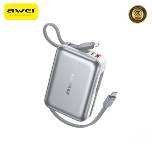AWEI 20000mAh 고출력 리튬 폴리머 배터리 휴대용 30W 45W 고속 충전 파워뱅크 LED 디스플레이 백분율 표시 - Product Image 1