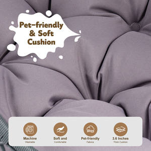 Letto a Dondolo per Gatti e Cani, Sedia a Uovo con Supporto e Cuscino, Spedizione Diretta dal Magazzino - Product Image 4