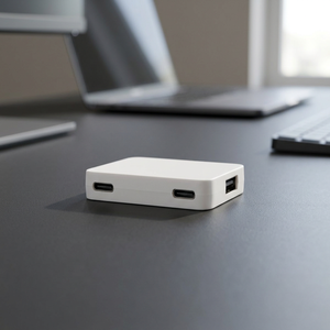 Hub USB Gaia a 4 Porte, Doppio Ingresso, in Alluminio e Plastica, Uscite USB-A e Type-C, Trasferimento Dati Efficiente, Modello 124449-1 - Product Image 3